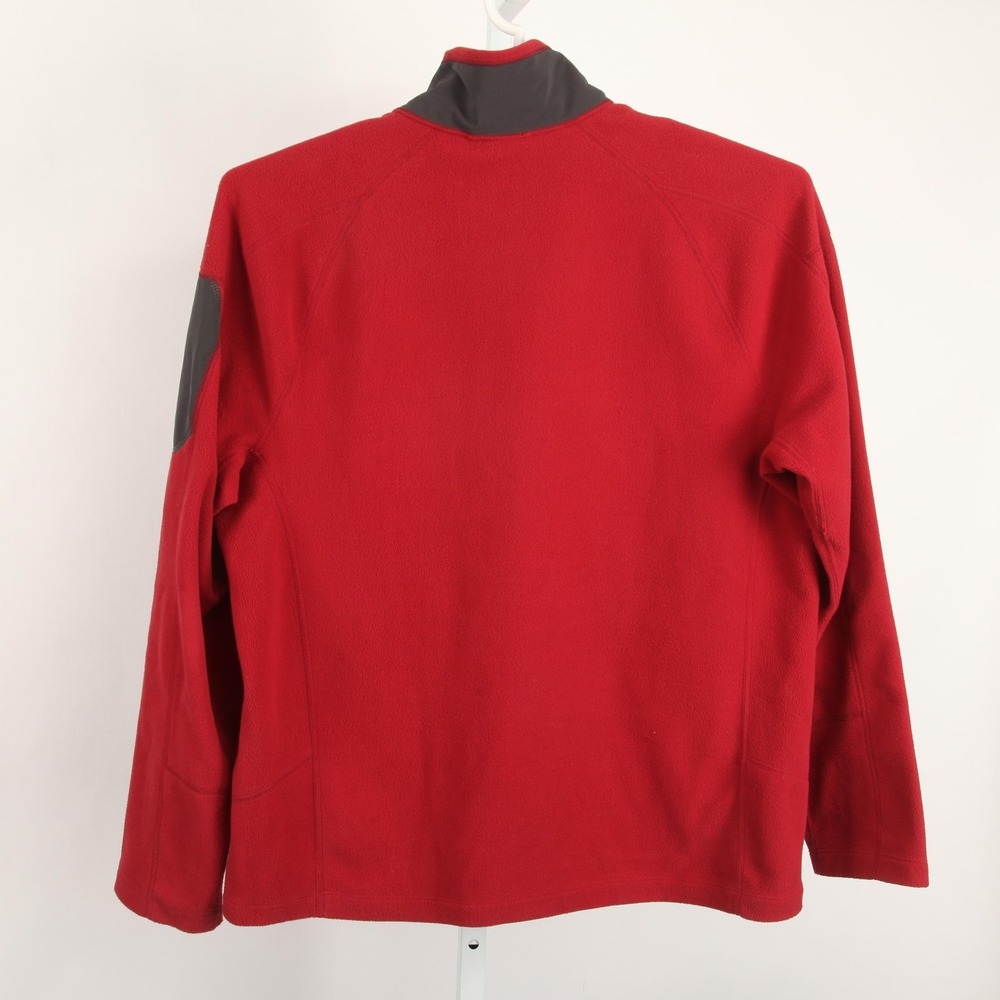 The North Face FlashDry Fleece Pullover Mens Large Red 1/4 Zip Hiking Layer - Picture 5 of 14